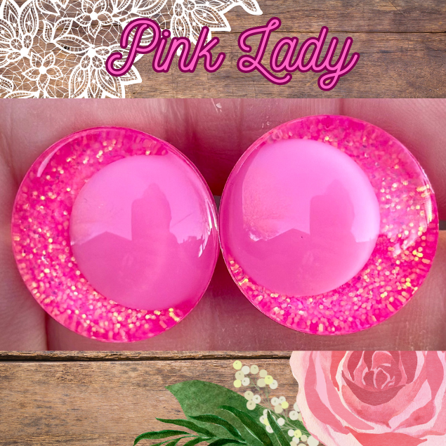 Pink Lady Offset Handpainted Kawaii Safety Eyes (1 set)