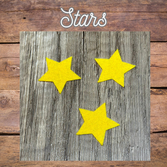 Premium pre-cut felt stars for crochet plush