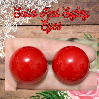 Solid Red Safety Eyes