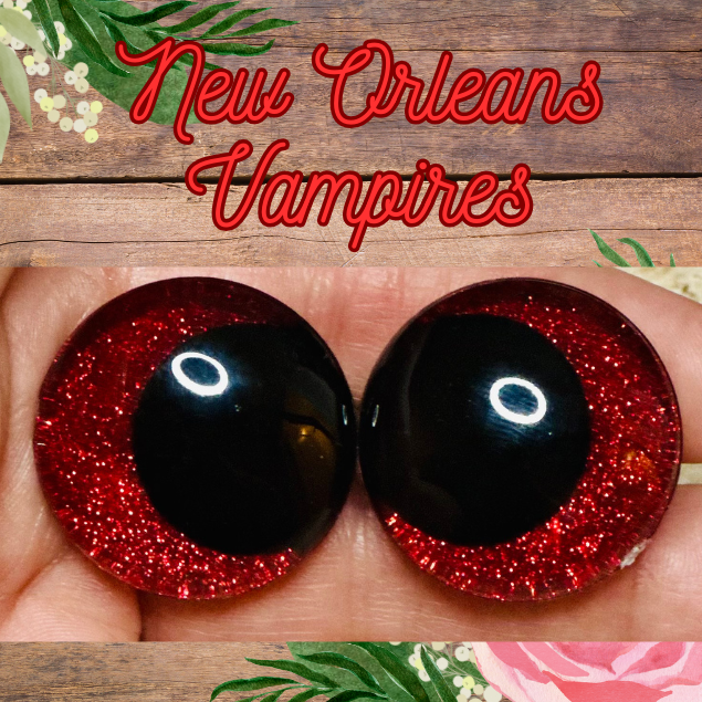 New Orleans Vampires Offset Kawaii Handpainted Safety Eyes (1 set)