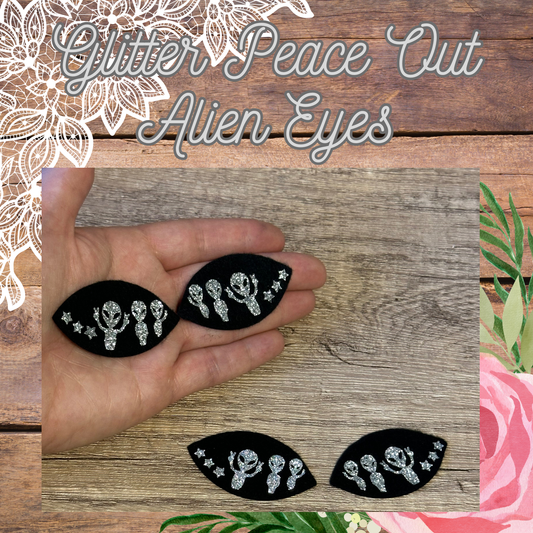 Glitter Alien Felt Eyes – Felt Craft Eyes for Crochet, Amigurumi & Stuffed Animals (5 Sets)