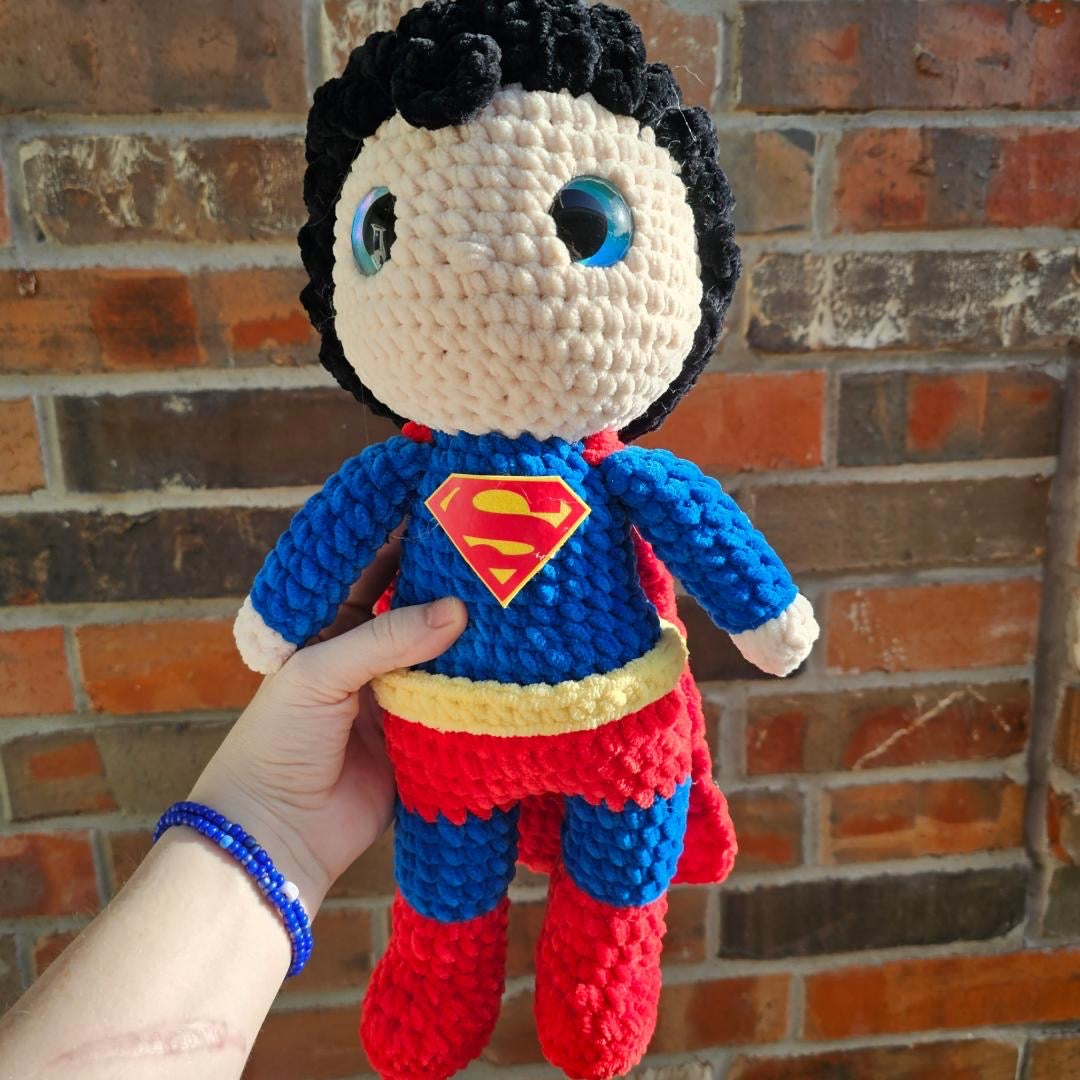 Photo Courtesy of That Nerdy Hooker
Superman featuring his felt emblem
Superman logo felt patch for DIY costume projects