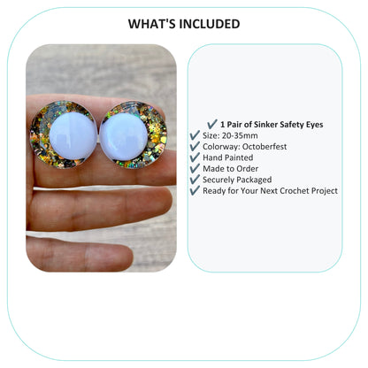 Octoberfest Offset Kawaii Handpainted Safety Eyes (1 set)
