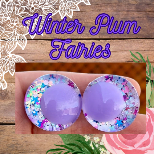 Winter Plum Fairies Offset Kawaii Handpainted Safety Eyes