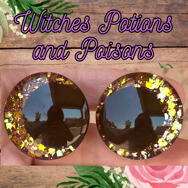 Witches Potions and Poisons Offset Kawaii Handpainted Safety Eyes (1 set)