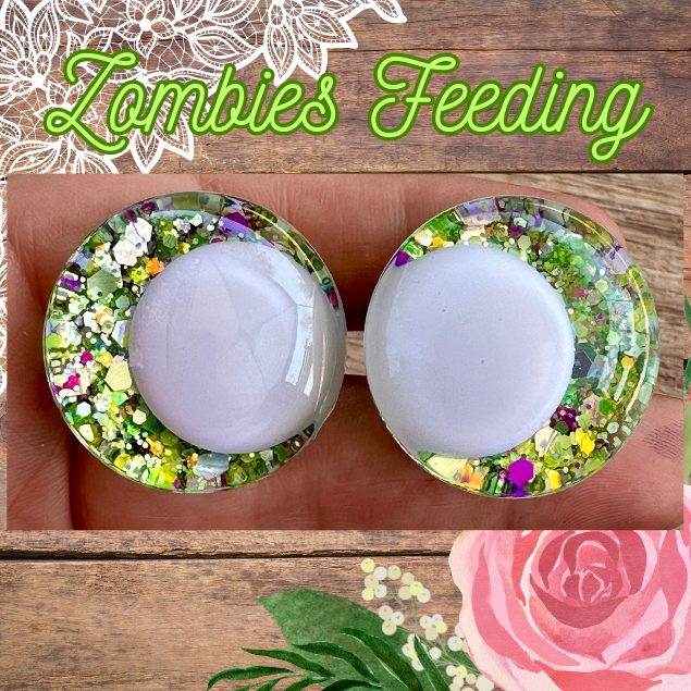 Zombies Feeding Offset Kawaii Handpainted Safety Eyes (1 set)