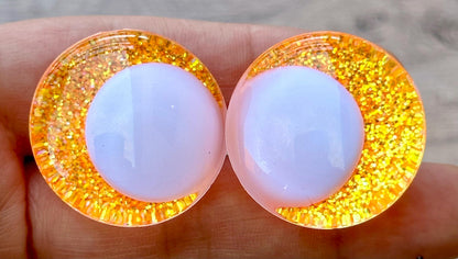 Spooky Pumpkins Offset Kawaii Handpainted Safety Eyes (1 set)