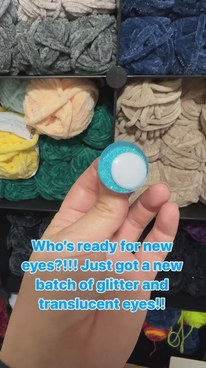 Handpainted Kawaii Offset Safety Eyes for Crochet Plushies – Yeti