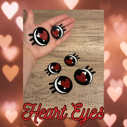 Heart kawaii eyelash felt eyes for crochet plush