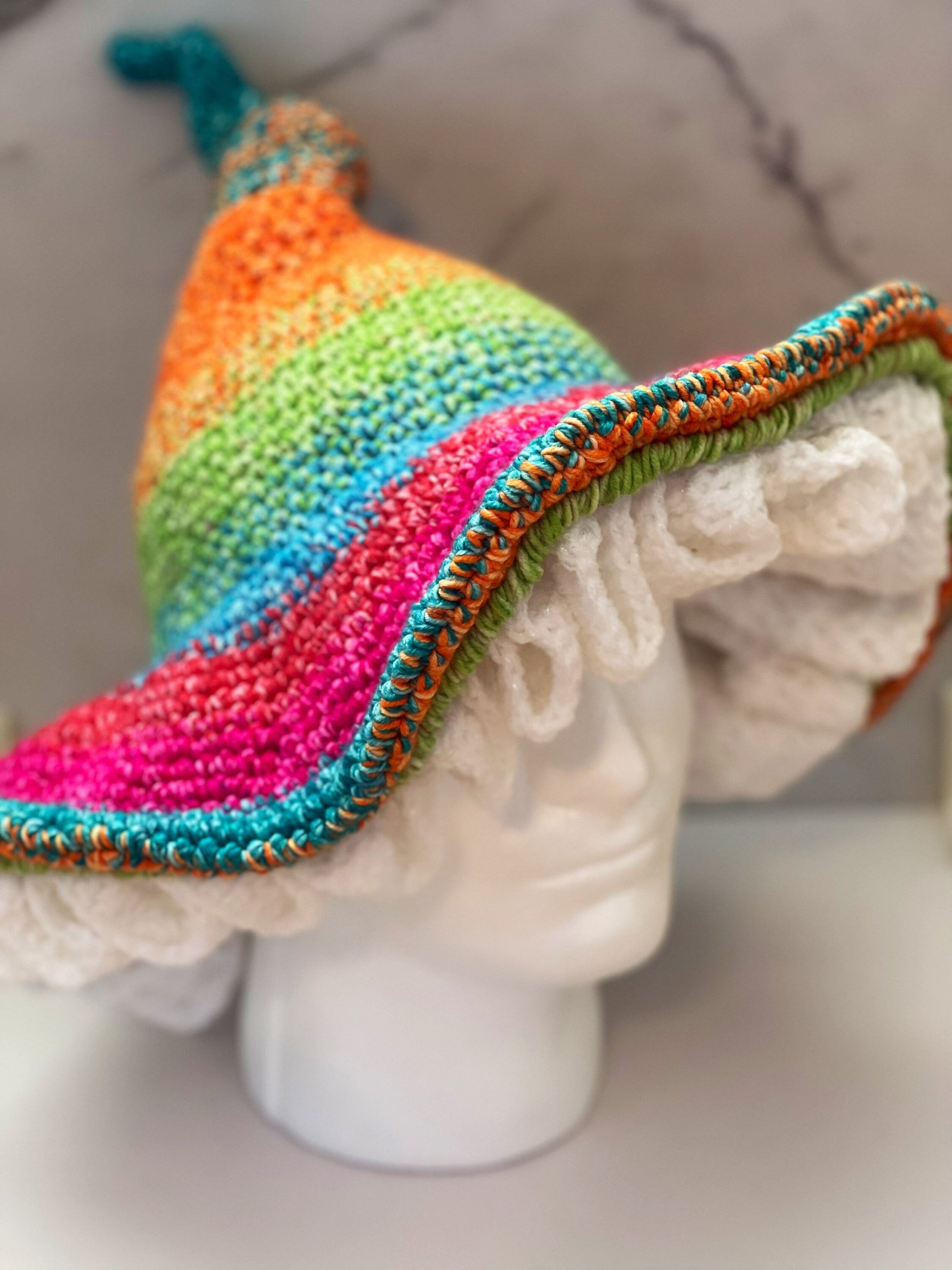 Twisted Rainbow Costume Witch Hat - Arizonado Designs