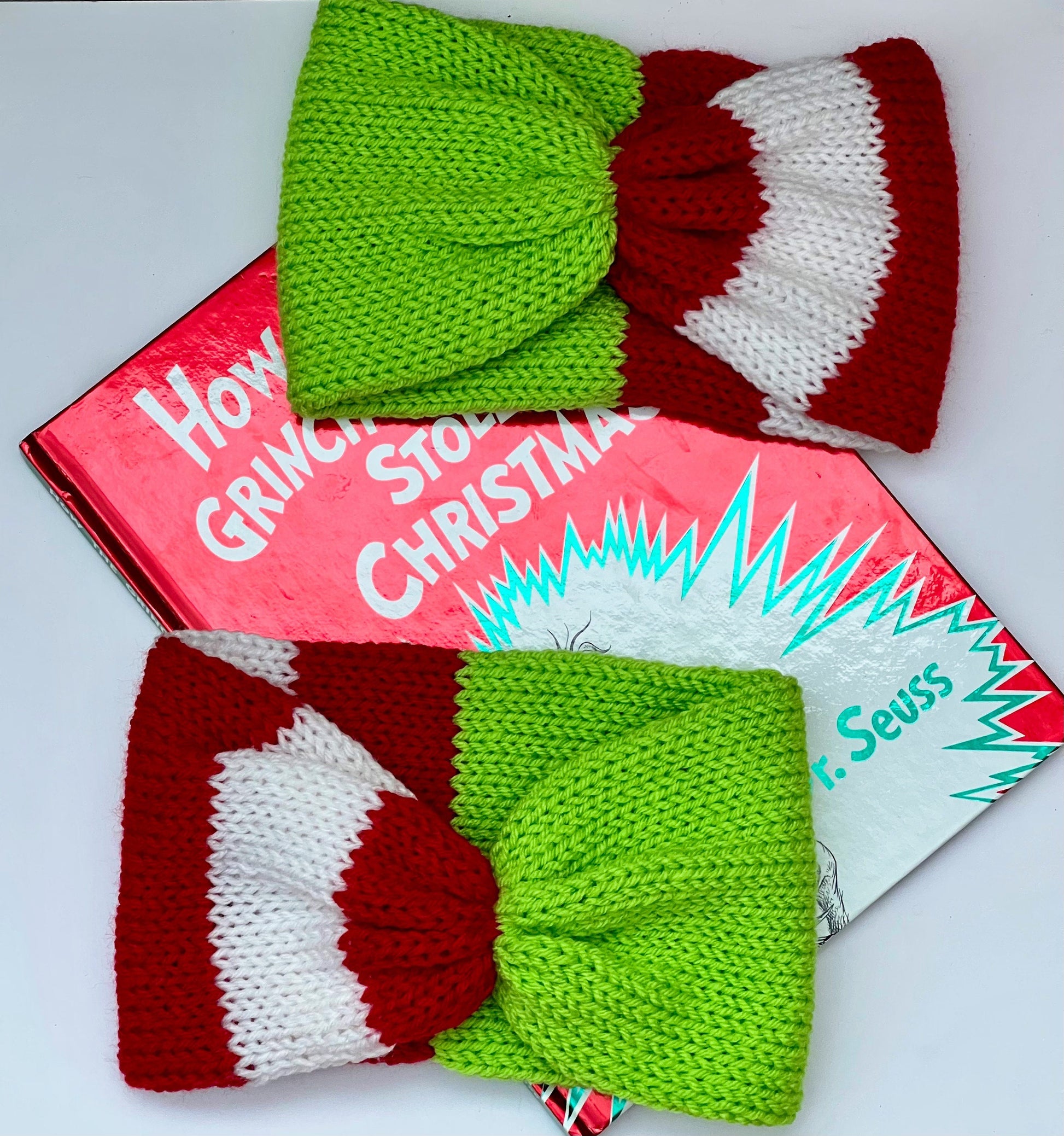 Cinched Christmas Color Knit Headband - Arizonado Designs