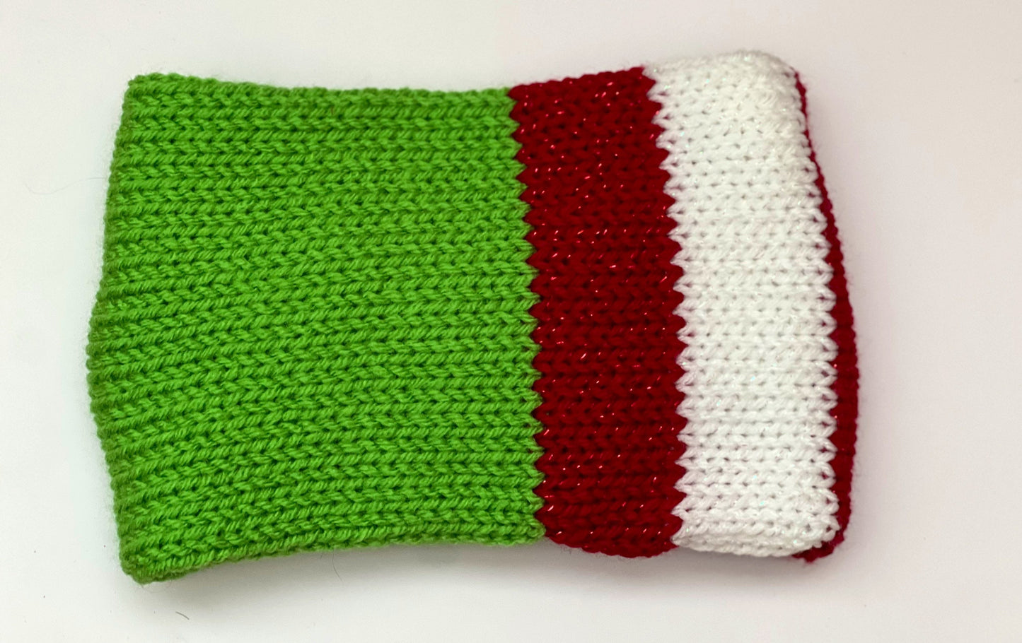 Cinched Sparkly Christmas Color Knit Headband - Arizonado Designs