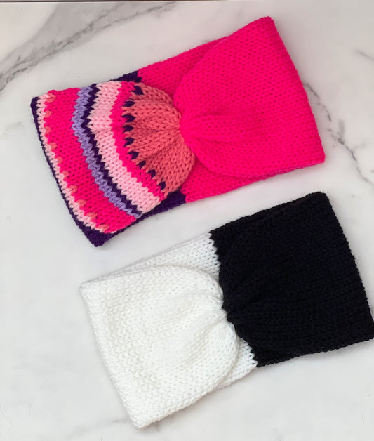 Wednesday and Enid Inspired Cinched Headband Earwarmer - Arizonado Designs