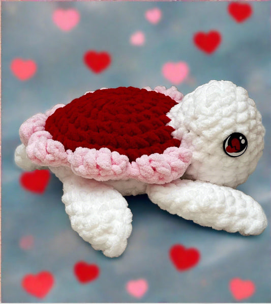 Crochet Valentine’s Themed Sunflower Turtle Plushie - Arizonado Designs