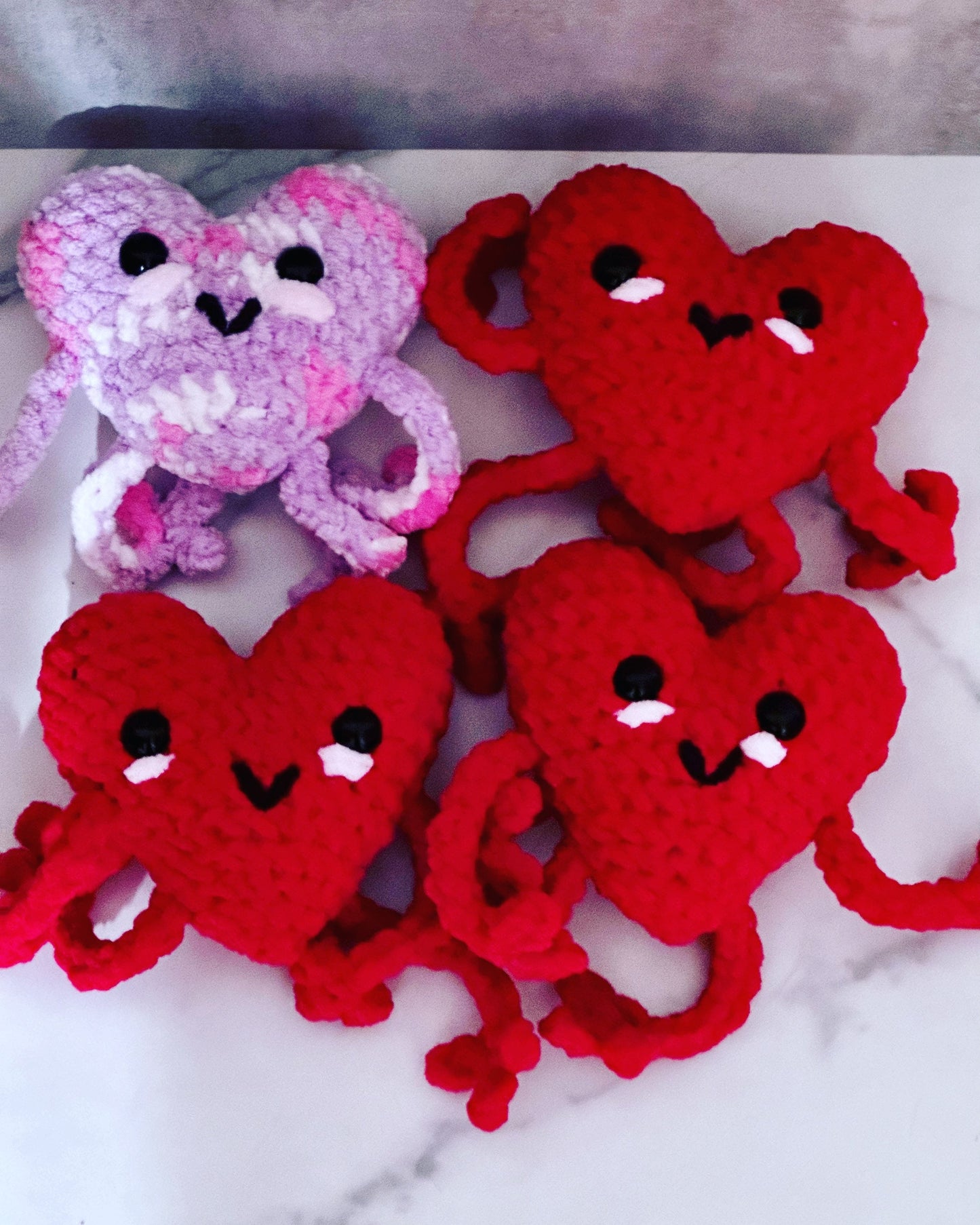 Crochet Heart Plush Buddy - Arizonado Designs