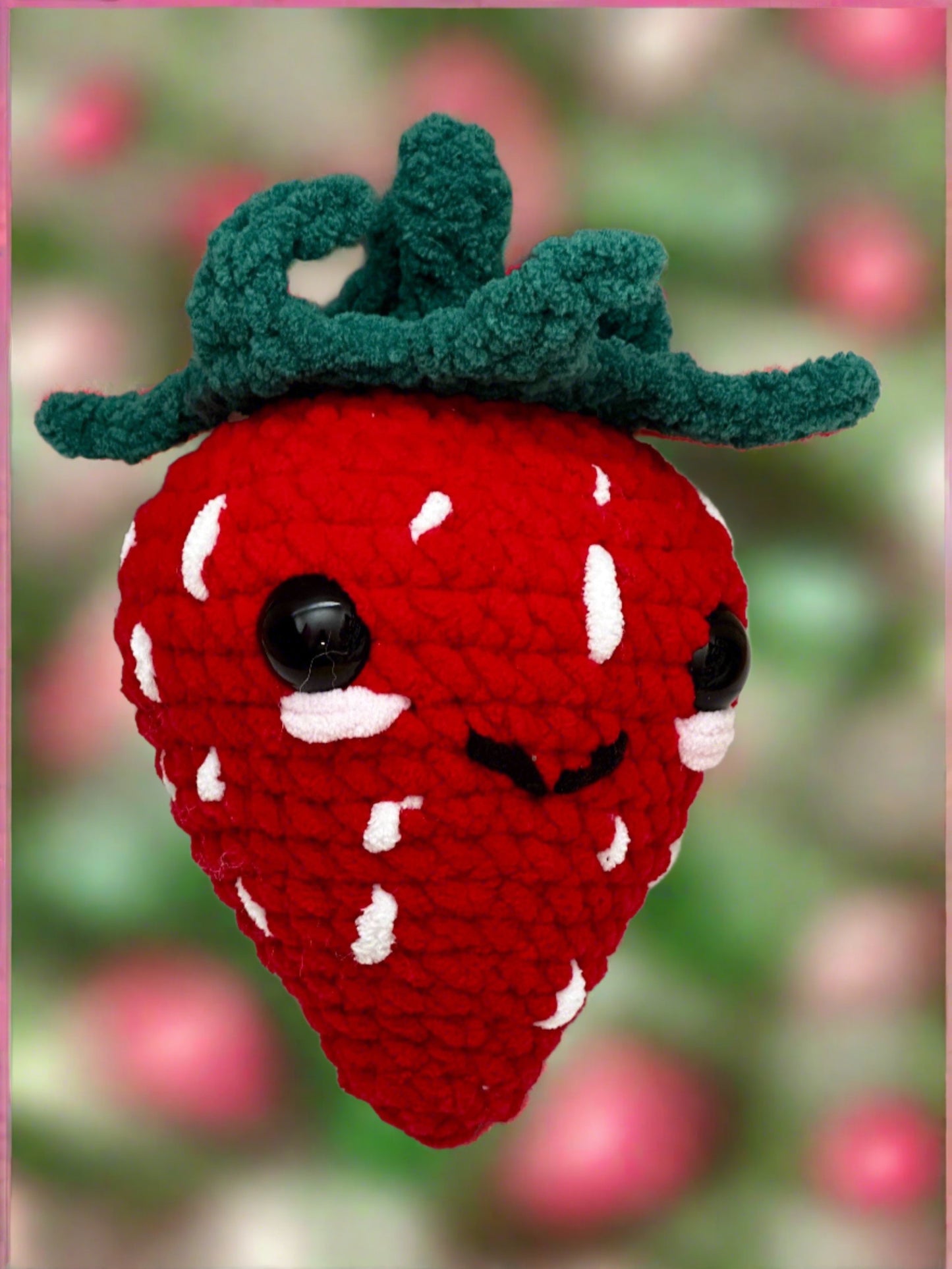 Crochet Strawberry Plushie Toy - Arizonado Designs