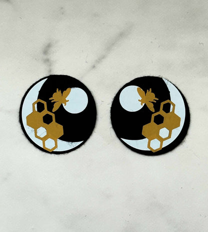 Kawaii Honeycomb Bee Felt Eyes 2 sets - Arizonado Designs
