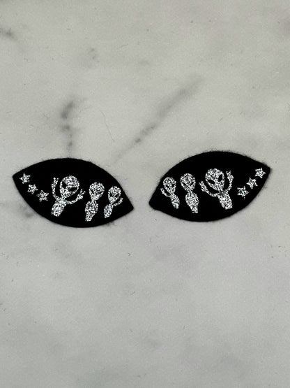 Glitter Alien Felt Eyes 5 sets - Arizonado Designs
