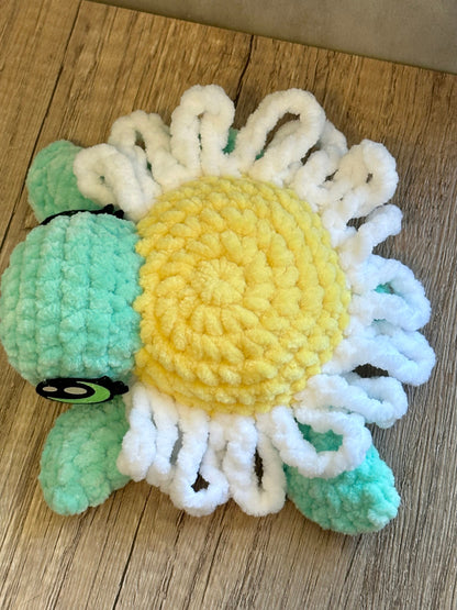 Crochet Turtle Plushie, Daisy  turtle toy, crochet toy, handmade stuffed animals, turtle plush, soft toy, cute toy, mini toy, 1 turtle - Arizonado Designs