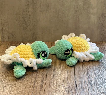 Crochet Turtle Plushie, Daisy  turtle toy, crochet toy, handmade stuffed animals, turtle plush, soft toy, cute toy, mini toy, 1 turtle - Arizonado Designs